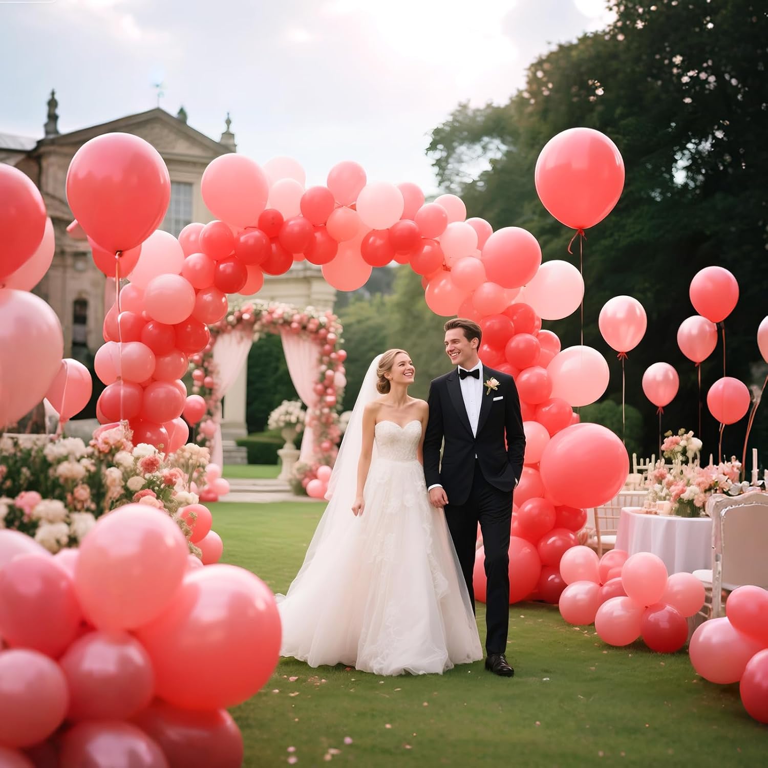 Pastel Red Latex Balloons by [Brand Name] - 110pcs 12-Inch Balloons for Birthday Parties & Baby Showers