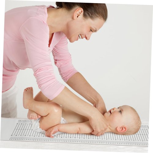 iplusmile Baby Height Measurement Ruler Soft Waterproof Infant Growth Chart Measuring Mat with Fixed Headboard and Sliding Foot Positioner for Newborns and Toddlers