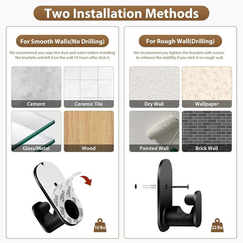 HOTOZON No-Drill Curtain Rods | Adjustable 32-86 Inches | Renter-Friendly Black Drapery Rods
