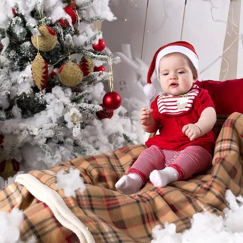 CFOFT Fake Snow | Christmas Village Decoration Cotton Snow Fluff - 17.6 OZ for Winter Mantle