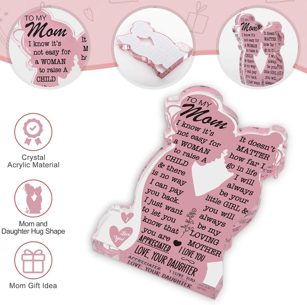 Regine Switzerland Acrylic Plaque - Best Mom Ever Gift | Unique Christmas & Birthday Ideas - 5x3in