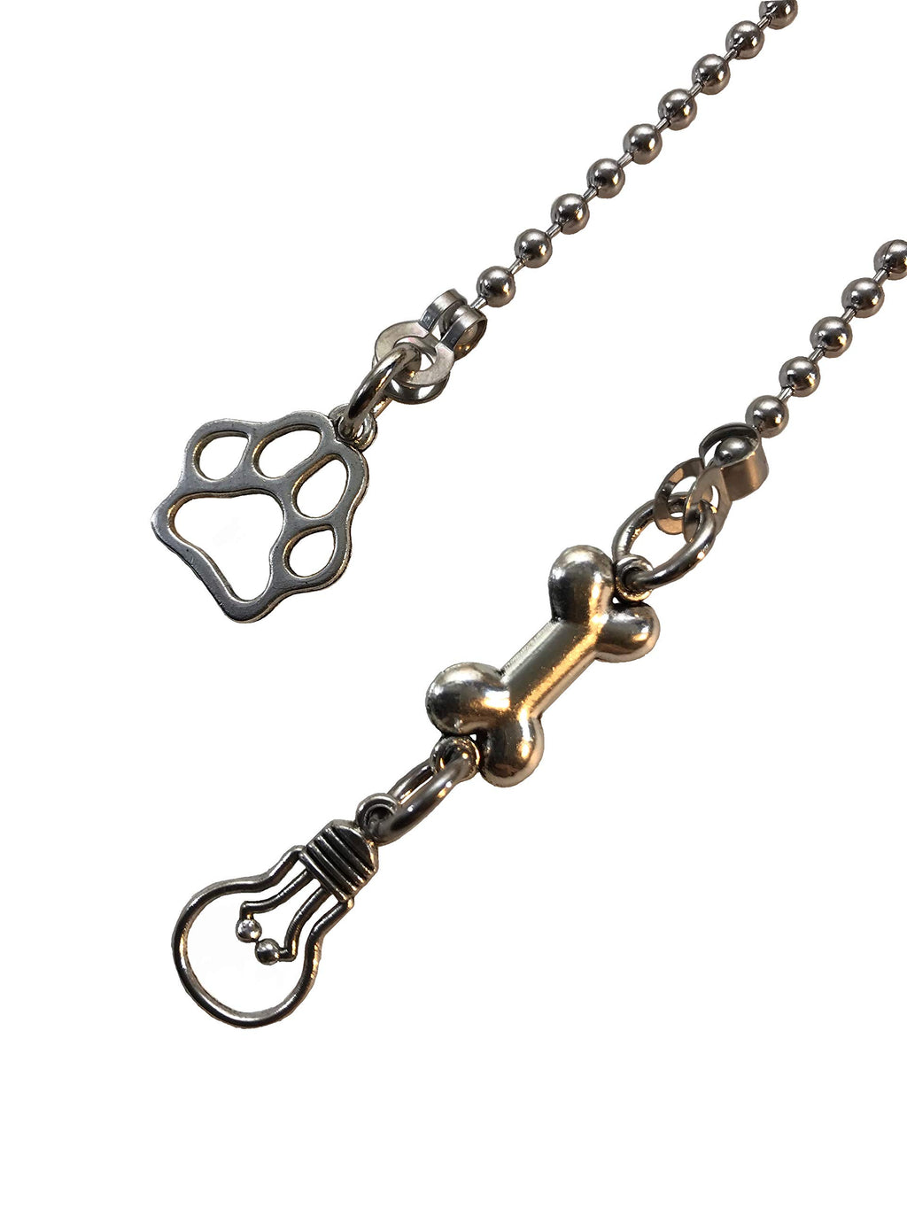 Paw Print Dog Bone Light Fan Pull Chain Ball Chain Extender Replacement