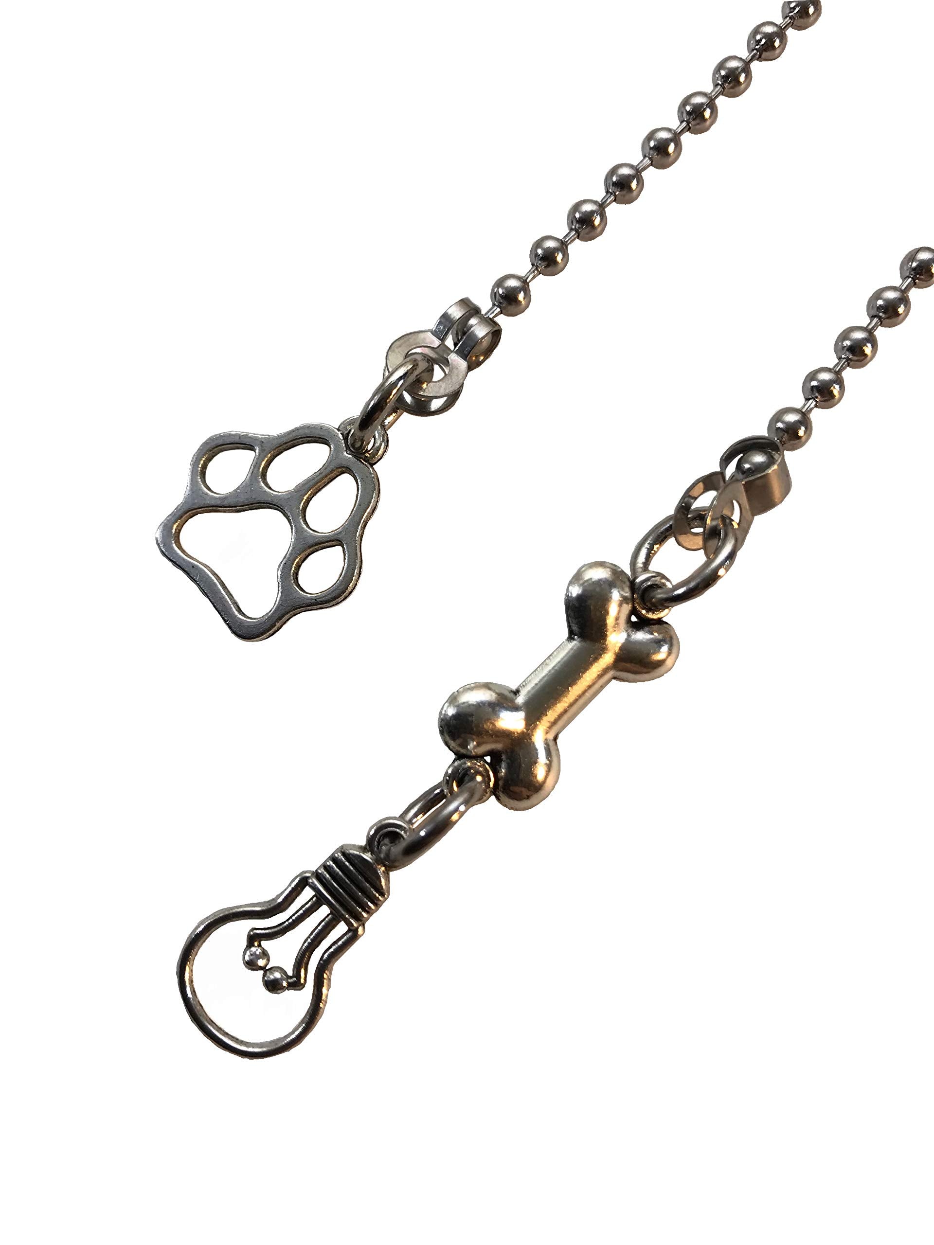 Paw Print Dog Bone Light Fan Pull Chain Ball Chain Extender Replacement