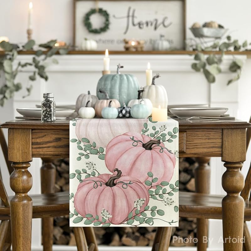 Pink 13x72 Inch Table Runner - Artoid Mode 210 GSM Polyester