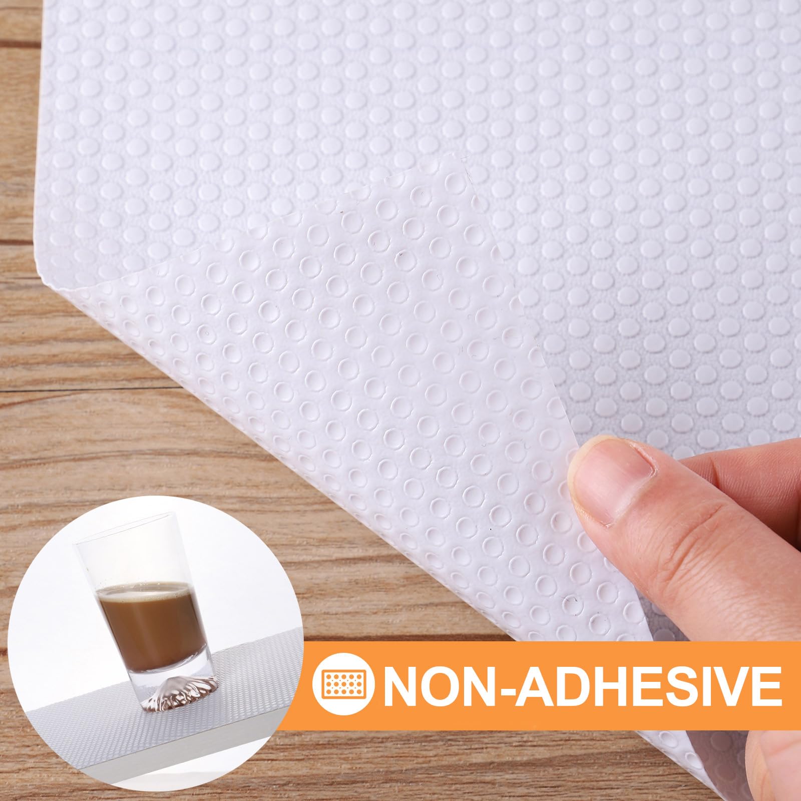 FLPMIX Shelf Liner 22 inch Wide - Waterproof Cabinets Liners, Non Adhesive, Easy to Cut Under Sink Mat Liners for Kitchens Drawer, Shelves, 22 X 300Inch White
