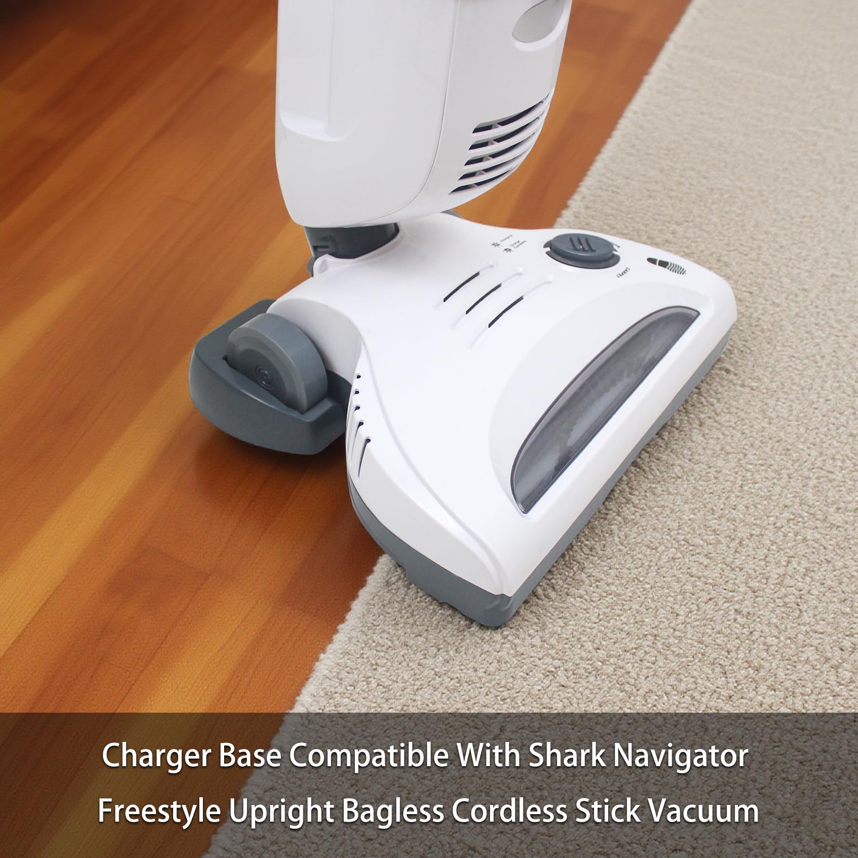 CPAI Charger Base Compatible with Shark SV1106 SV1114 SV1112 SV1107 SV1100 Navigator Freestyle Upright Bagless Cordless Stick Vacuum (Base + Cable)