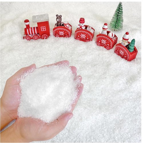 Apragaz Christmas Fake Snow - 30 Ounces of Artificial Dry Plastic Snowflakes for Holiday Decor