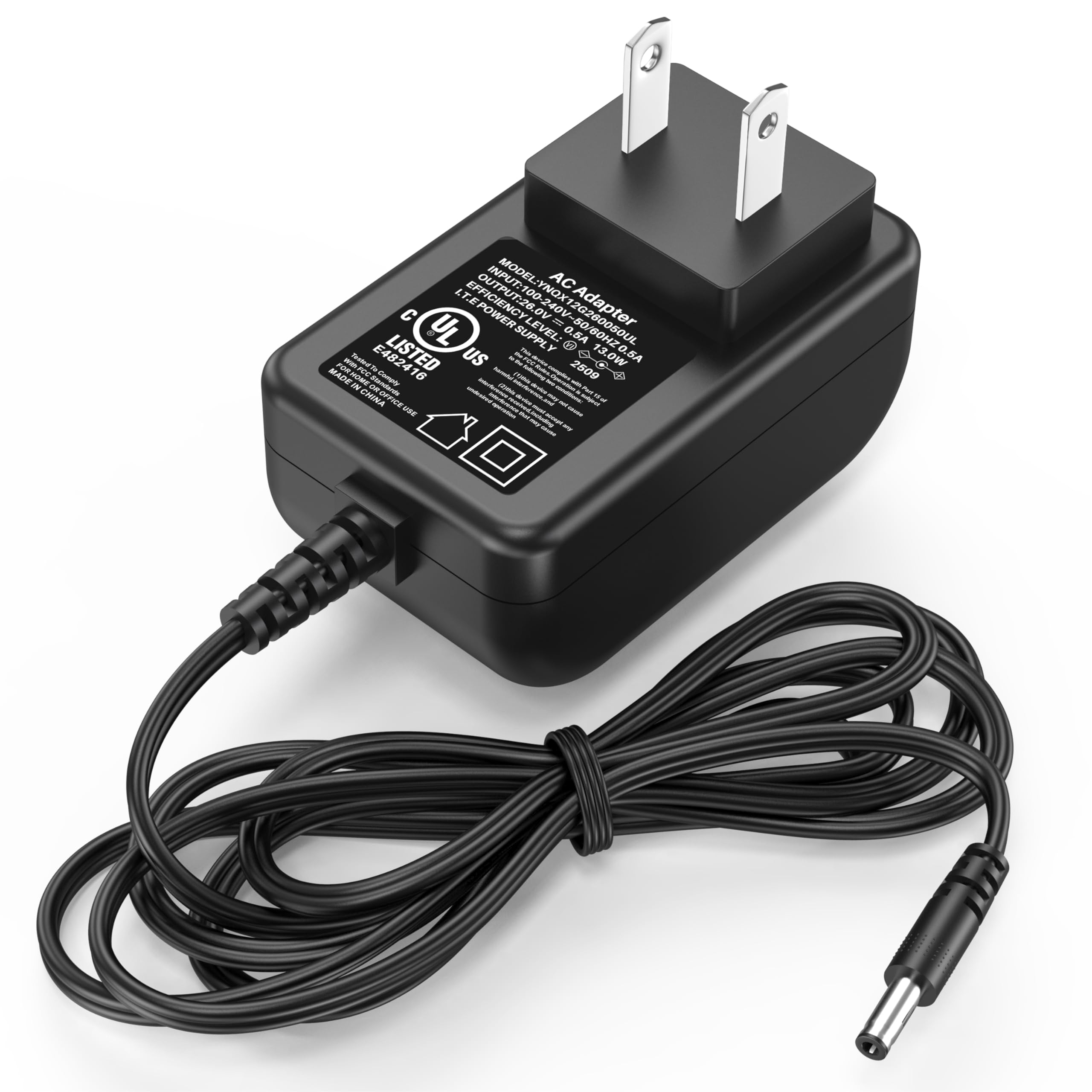 HIENADTOR 26V Charger for TINECO A10 A11 S3 S5 Cordless Stick Vacuum, Power Cord Adapter for TINECO iFLOOR 3 Series Wet Dry Cordless Vacuum Cleaner AC DC Power Adapter Supply, 6FT with UL Certified
