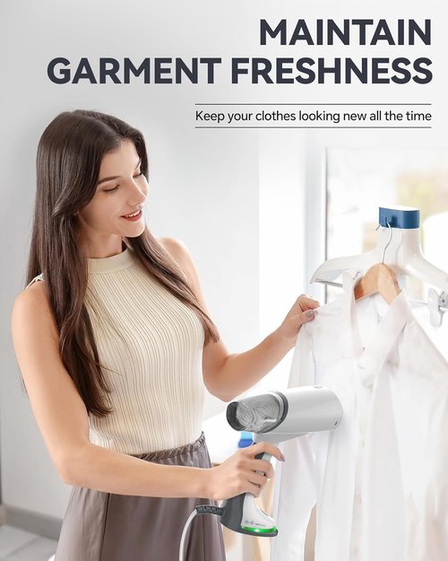 Beautural Travel Steamer - Portable Mini Handheld Garment Wrinkle Remover | Dual Voltage 100-220V, Lightweight 1.6 lbs