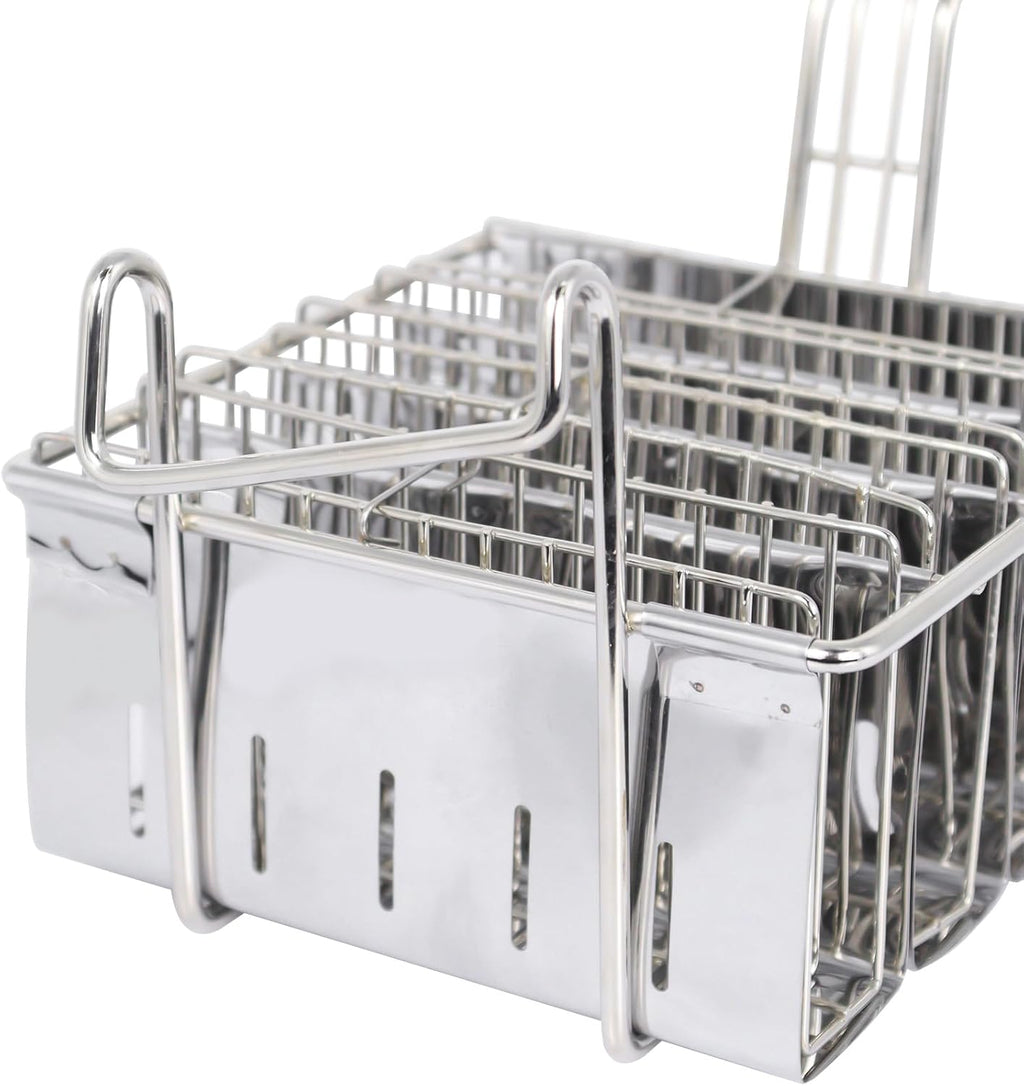 Skiennix Taco Fryer Basket - Stainless Steel Deep Fryer with Handle | Flat Bottom Shell Mold