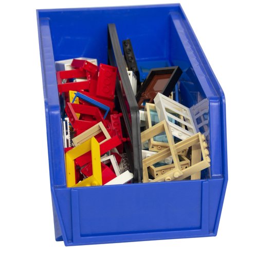 Akro-Mils 40230 Plastic Length Dividers for AkroBins Stackable Storage Bins Models 30230, 30235, 30255, Custom Storage Inserts for Tools, Crafts & Supplies, 6-Pack, Black