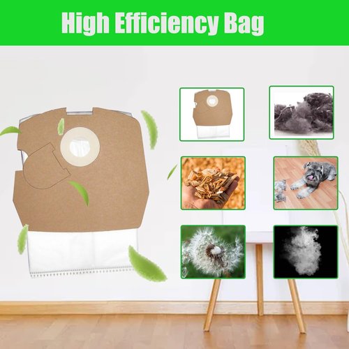 Clean Obsessed HEPA Vacuum Bags - 10 Pack Replacement for CO711 & Perfect C105 Canister Cleaner