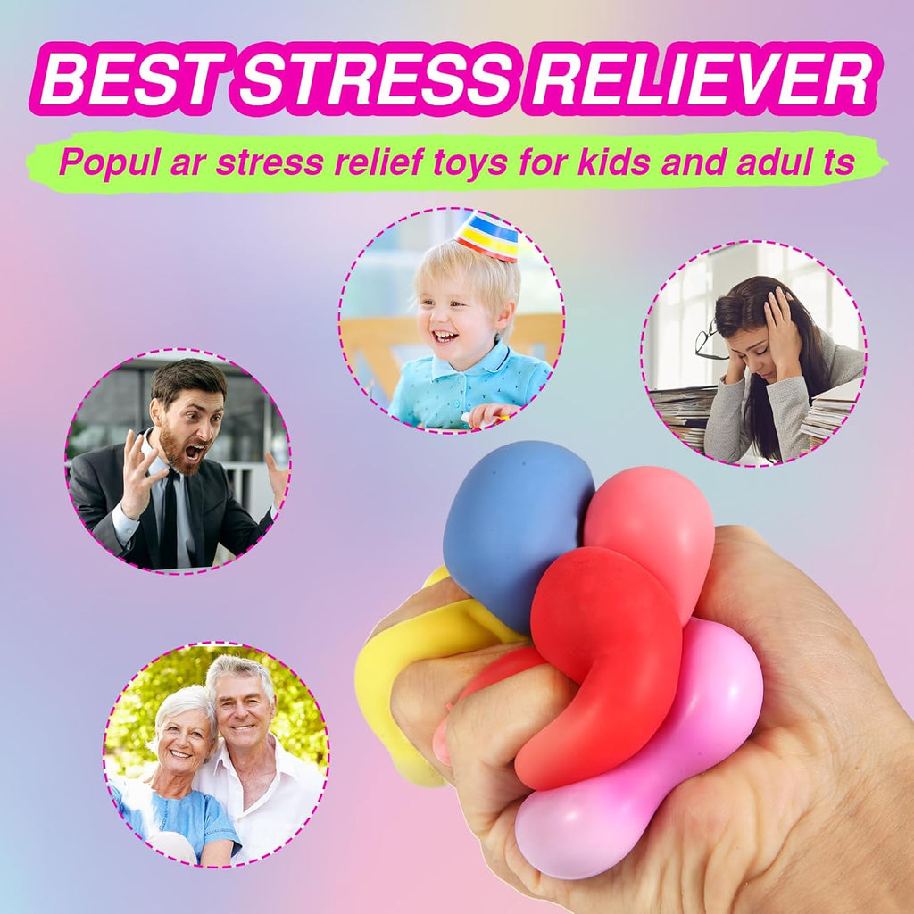 Skiennix 24 Pack Stress Cube - Soft Fidget Squishy Toys for Anxiety Relief | Classroom Party Favors