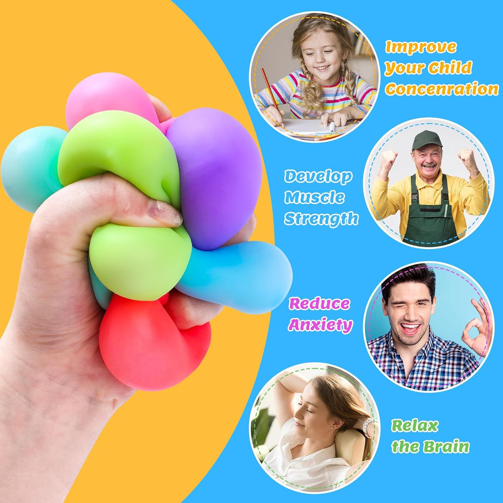 Skiennix 12 Pack Slow Rising Stress Cubes - Soft Squishy Fidget Toys for Anxiety Relief | Perfect for Kids & Adults