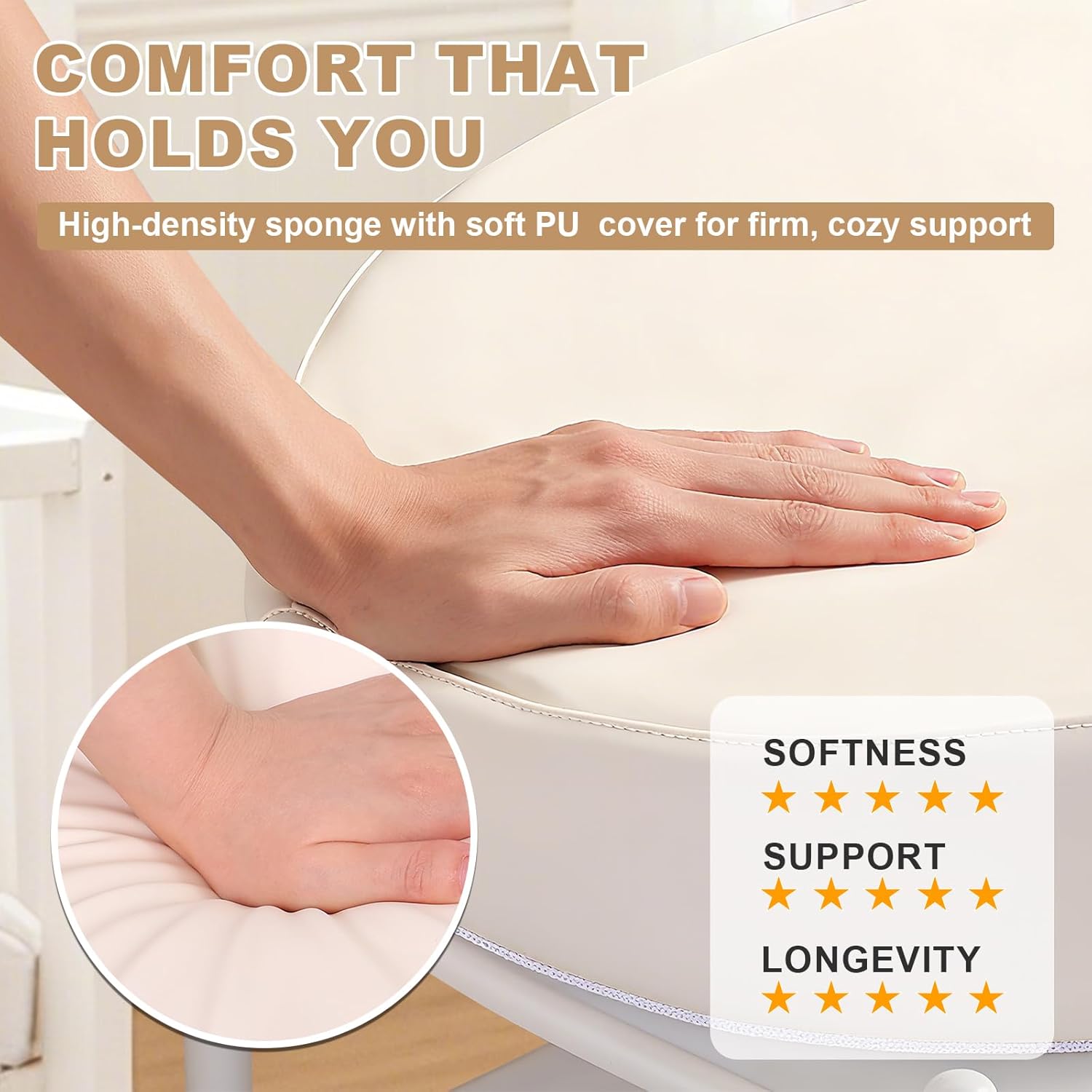 Regine Switzerland Baby Changing Pad - Waterproof PU Cover, Contoured Design, Portable & Lightweight, Beige