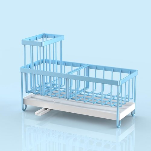 Cisily Kitchen Sink Caddy Organizer - Rustproof 304 Stainless Steel Sponge Holder | Blue, 9.25”