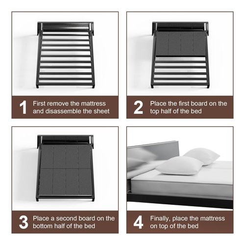 Breathable, Noise Minimizing, Moisture Resistant Bunkieboards,Low Profile Bed Support,Large Double Bed 10mm Bunkie Board, Queen Size 80x60'' ﻿