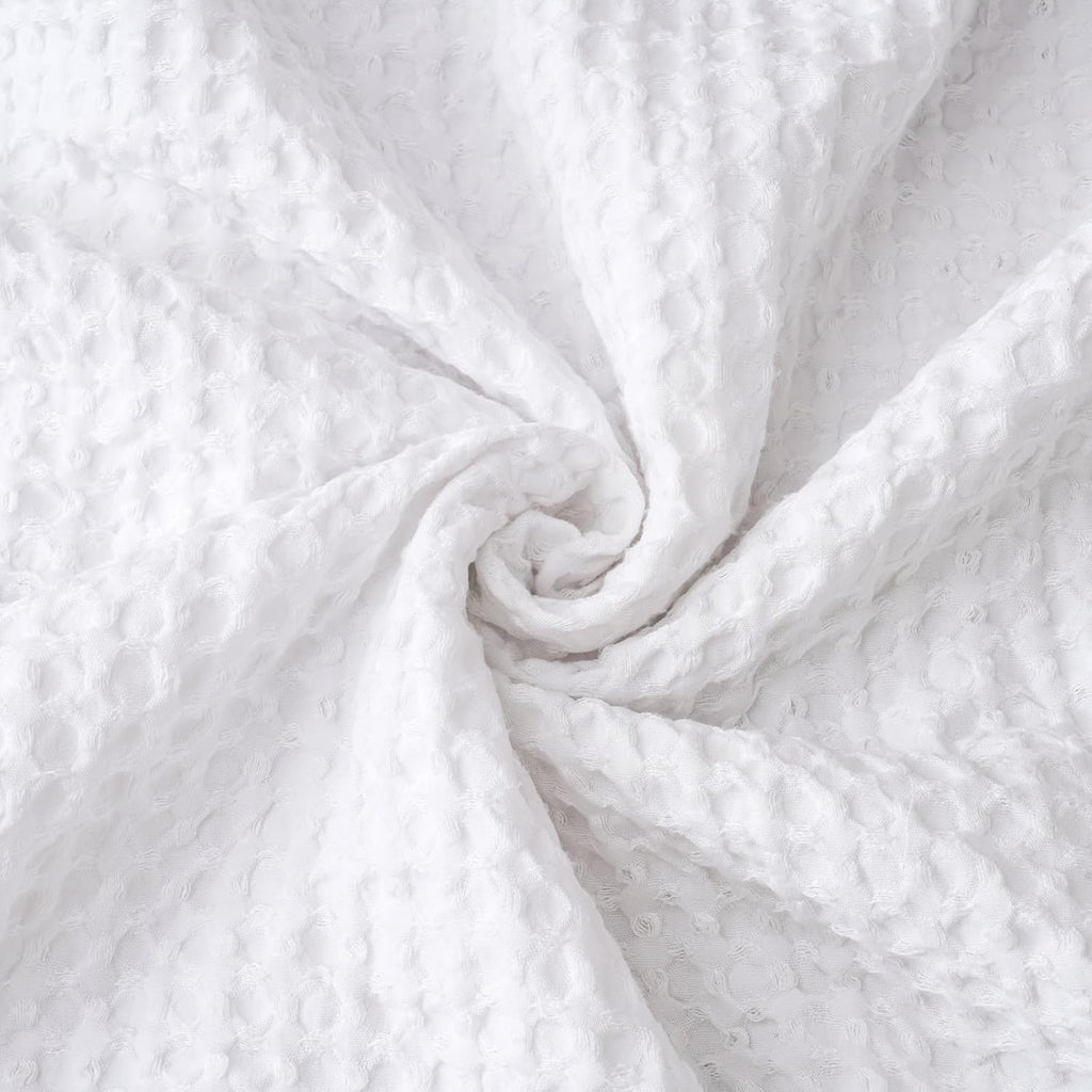 PHF Euro Shams Pillow Covers - Ultra Soft Waffle Weave, Breathable & Skin-Friendly, 26" x 26", White | 2 Pack