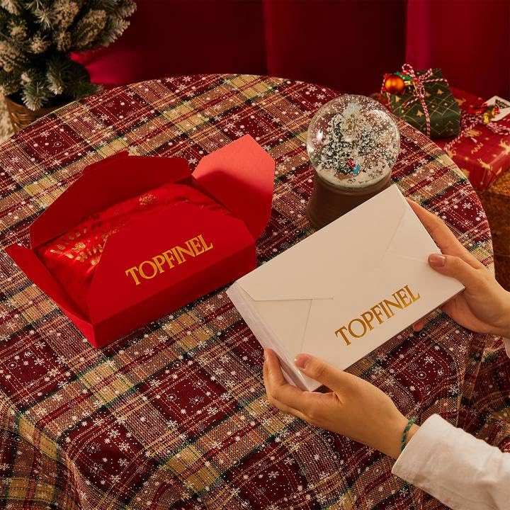 Topfinel Christmas Pillow Covers 16x16 (Set of 2) - Cream Velvet with Snowflakes & Reindeer