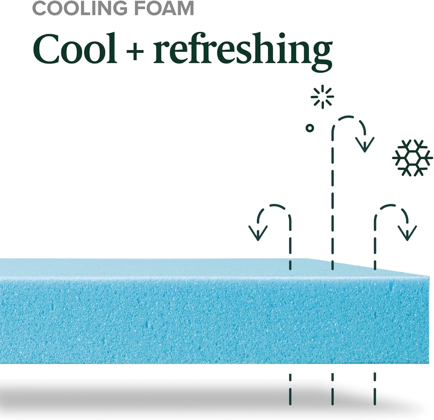 Zinus 12 Inch Green Tea Memory Foam Mattress - Cooling Gel, Medium Firmness, Queen Size, Fiberglass Free