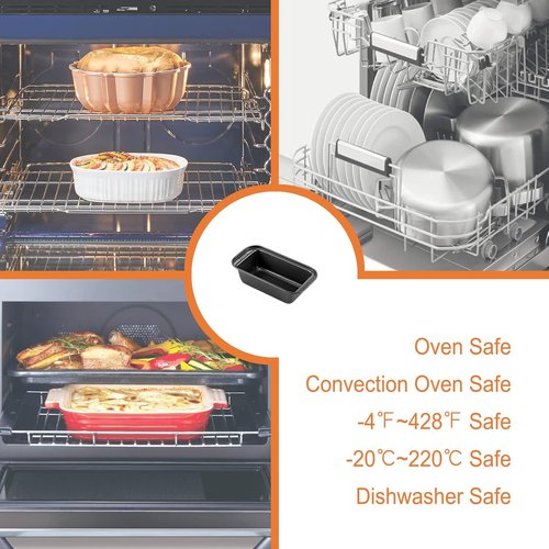 CHEFMADE Nonstick Bread Loaf Pan - Small Meatloaf Pan Set of 2 | 3.1" x 5.8" Size