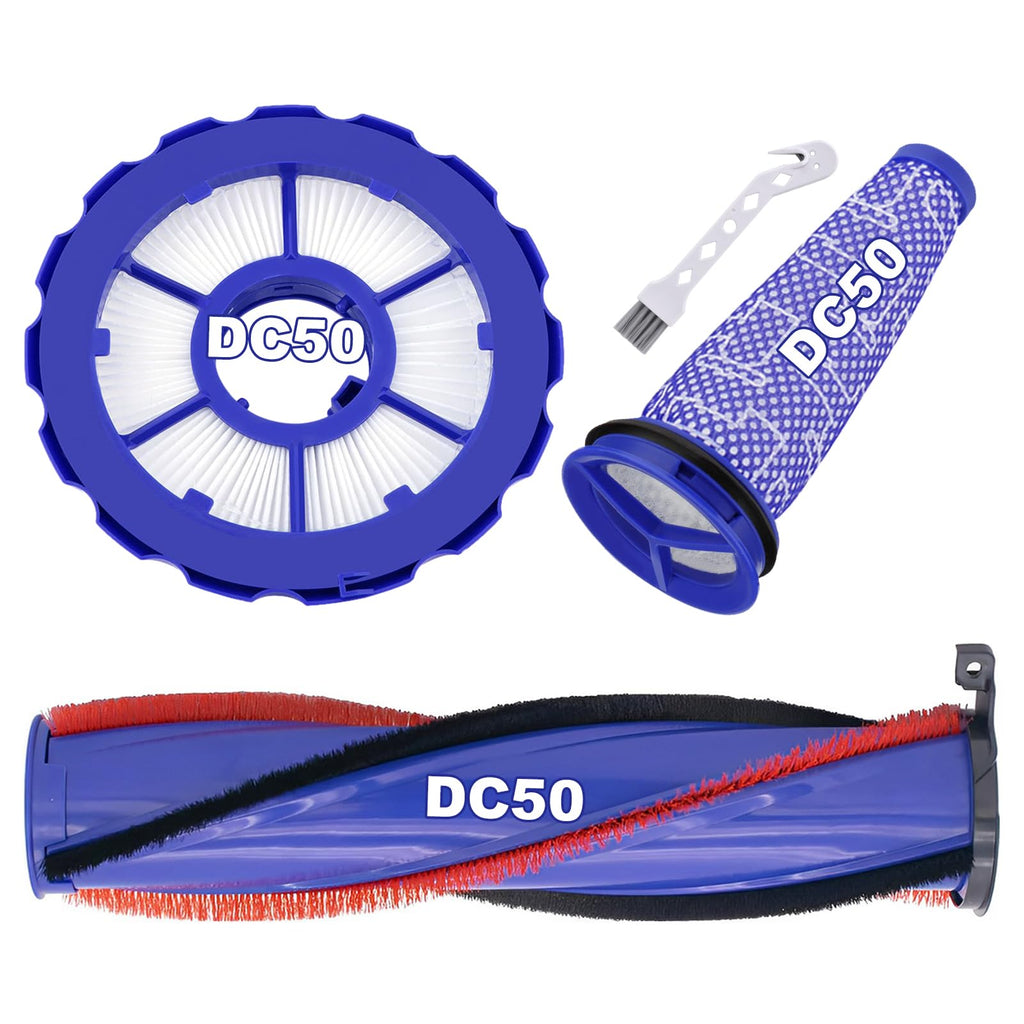 DC50 Roller Brush and Fiter Replacement Compatible With Dyson DC50 Animal Multi Floor Complete Vacuum, Filters Brush Kit, Compare to Part 964705-01 965081-01 965080-01