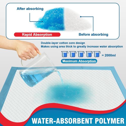 BIGGMED Tear-Resistant Incontinence Bed Pads - Heavy Duty Disposable Underpads for Adults & Kids | 40'' x 36'' (25 Count)