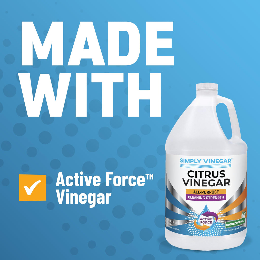 Simply Vinegar Citrus Vinegar – with Fresh Citrus Scent for Cleaning, Home, Laundry, 128 oz