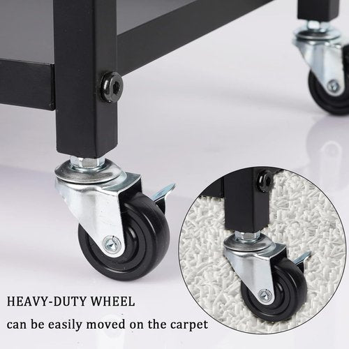 Blueprint Storage Rack - Metal Blueprint Holder Cart with Wheels | 12 Slots for Home & Office (Black)