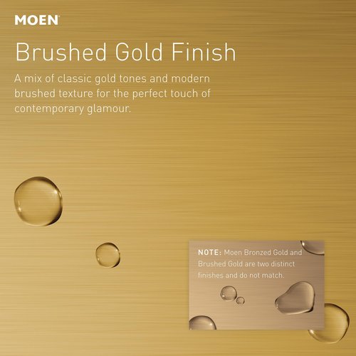 Moen Align Brushed Gold 9-Inch Modern Hand Towel Bar, Wall Mounded Towel Hanger, YB0486BG