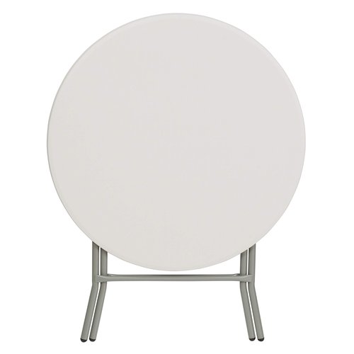 Flash Furniture Kathryn Commercial Grade 2.63-Foot Round Granite White Plastic Folding Table