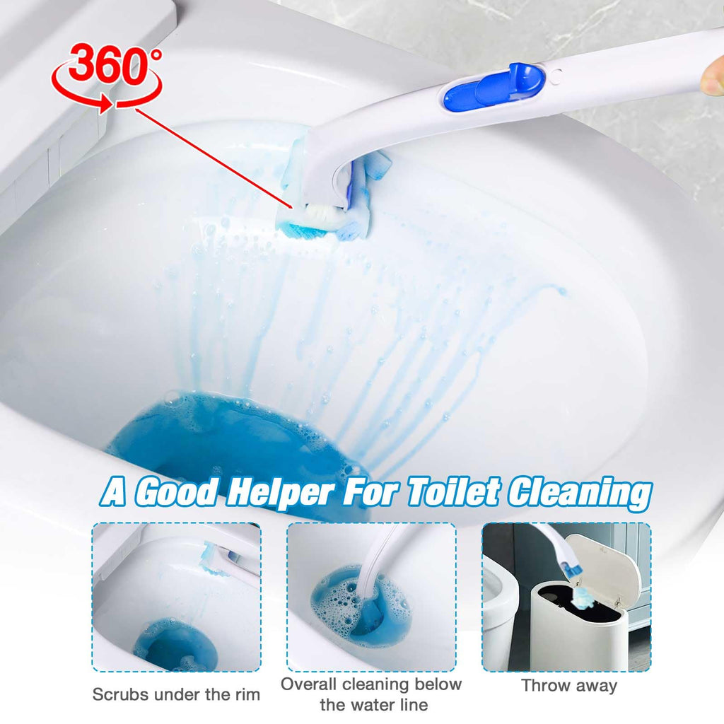 ALWZ-RDY Toilet Cleaner Refill Pads 48ct Disposable Scrubber Refill Fresh Bowl Pads for Bathroom, Lemon Scent