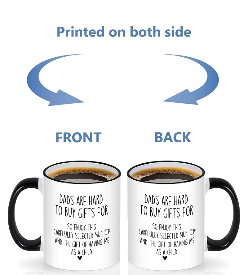 Dad Coffee Mug - Best Dad Ever Gift from Daughter Son for Father’s Day, Christmas