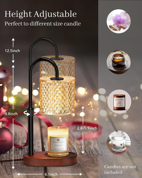 Engpure Candle Warmer Lamp - Adjustable Height & Timer | Perfect Gift for Women, Home Décor