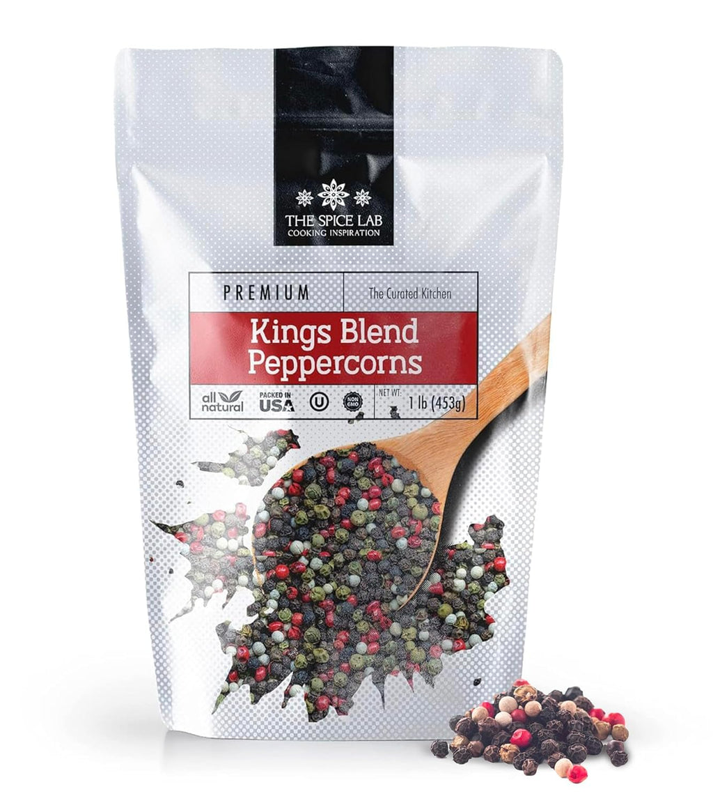 Spice Lab Rainbow Peppercorns - All-Natural Mixed Peppercorns in 1 Pound Resealable Bag | Gluten-Free