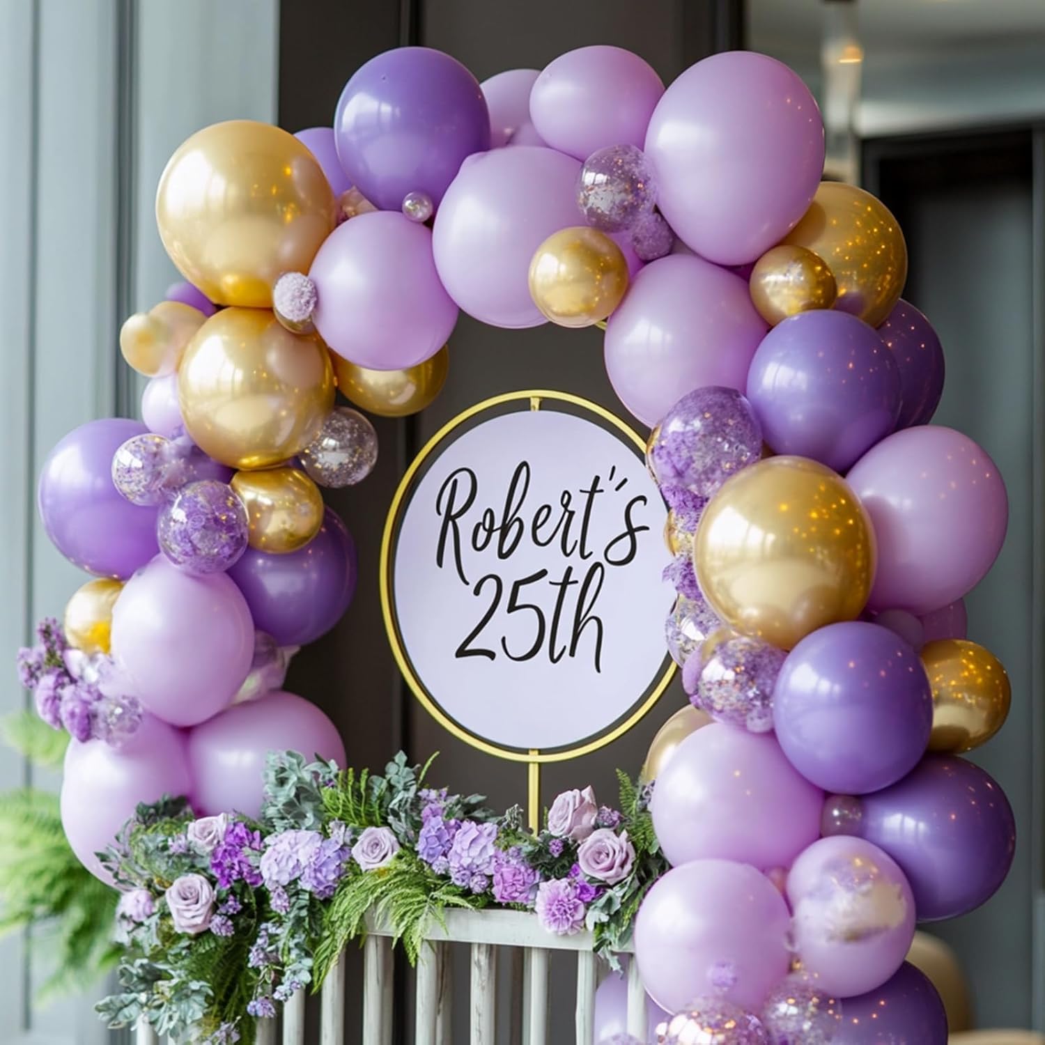 RUBFAC Lavender Purple Balloons - 105pcs in 5/10/12/18 Inches | Perfect for Birthday, Baby Shower & Wedding Decor