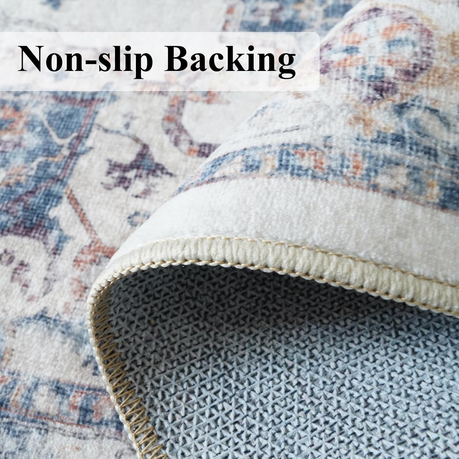 Skiennix Washable Hallway Runner Rug - Non-Slip Indoor Carpet | Soft, Lightweight, Water-Resistant (2x5, Brick)
