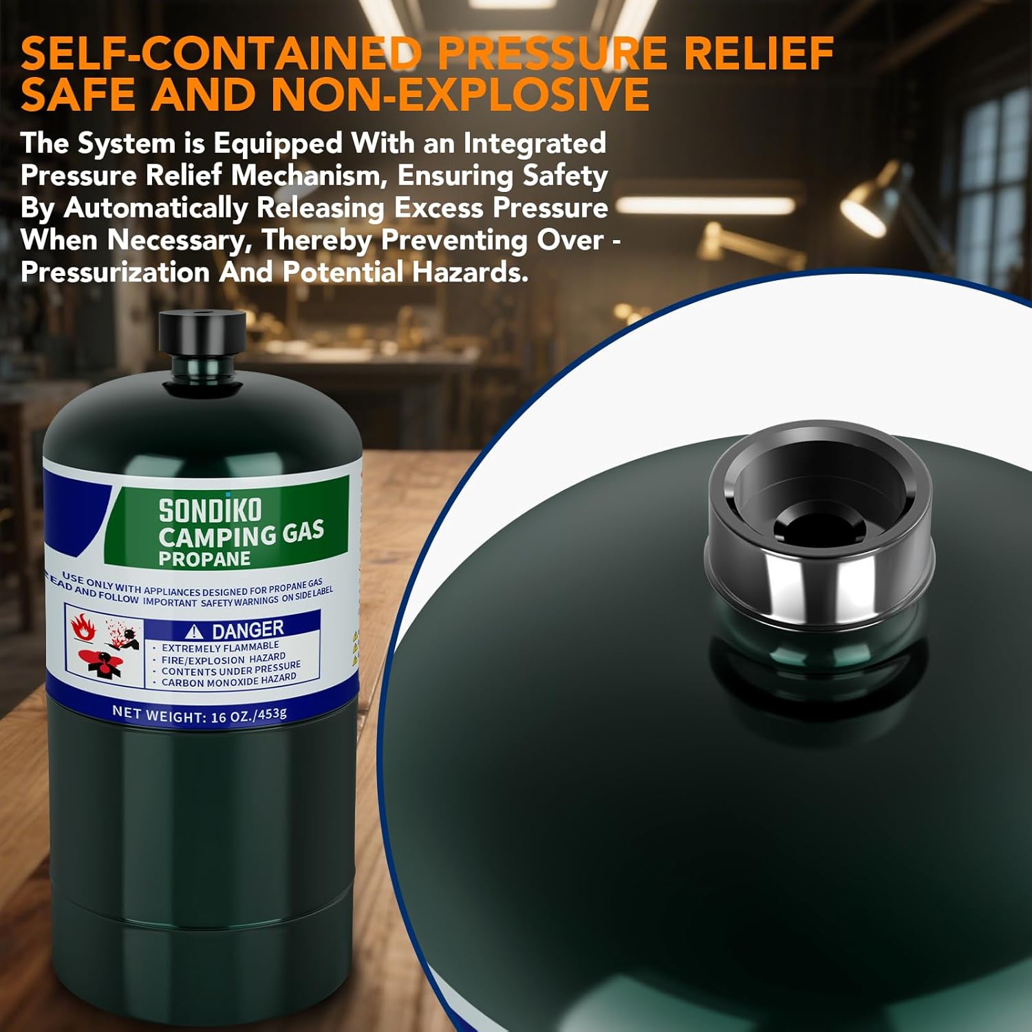 Sondiko Propane Tank - 2 Pack of High Purity 1LB Cylinders | DOT Compliant & Prefilled for Welding & Sous Vide