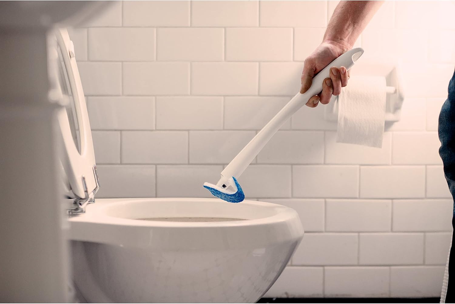 Scotch-Brite Toilet Scrubber Starter Kit - Disposable Refills with Bleach Alternative | Includes Handle & Caddy