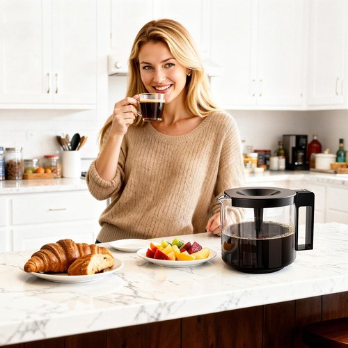 1.25L Coffee Pot Replacement for Technivorm 89830 Coffee Maker, Glass Carafe for Moccamaster KBG, KBGV & CDG KBG Brewers, Glass Coffee Pot, BPA Free, Dishwasher Safe