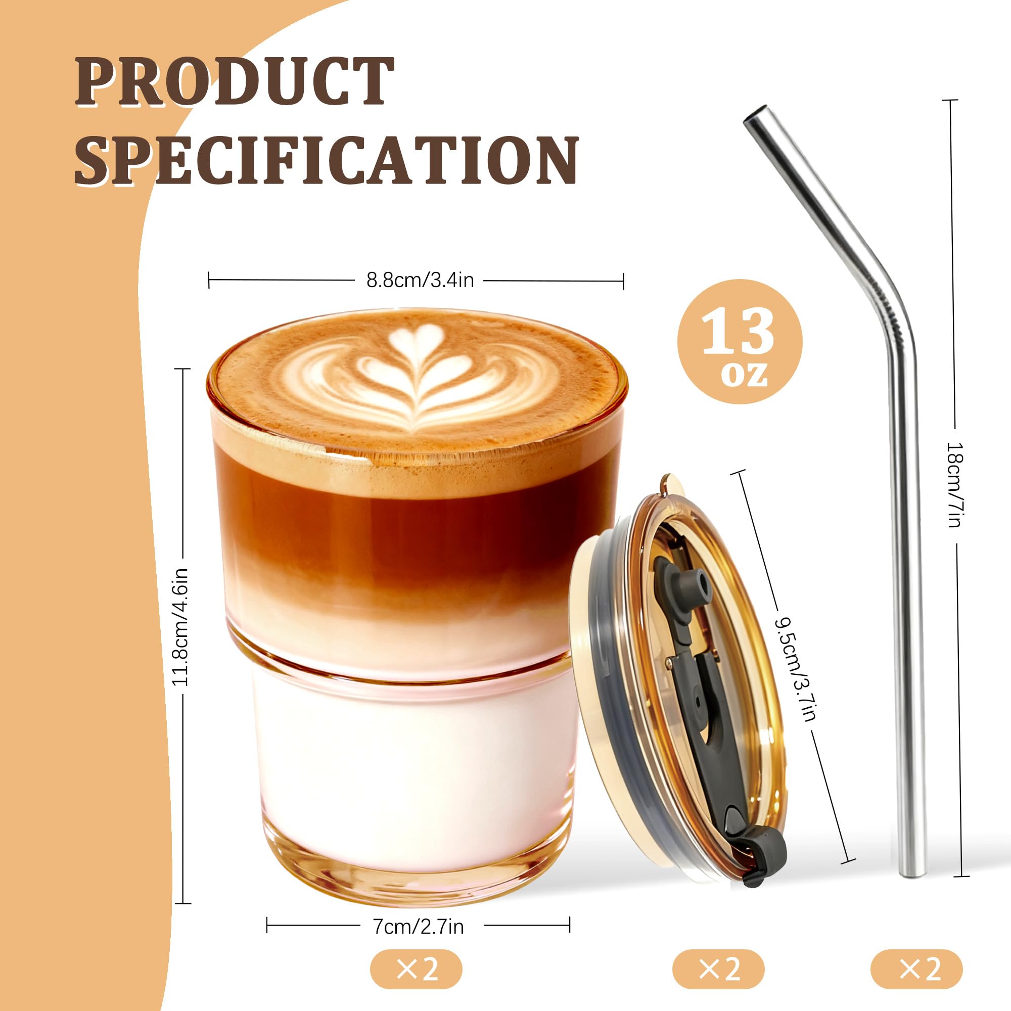 12 Packs Glass Tumbler with Lid and Straw Ice Coffee Cup Employee Christmas Appreciation Gift Ideas Bulk Team from Boss Best End Year Work Office Staff Coworker Team Group Colleague Teamwork Thank You