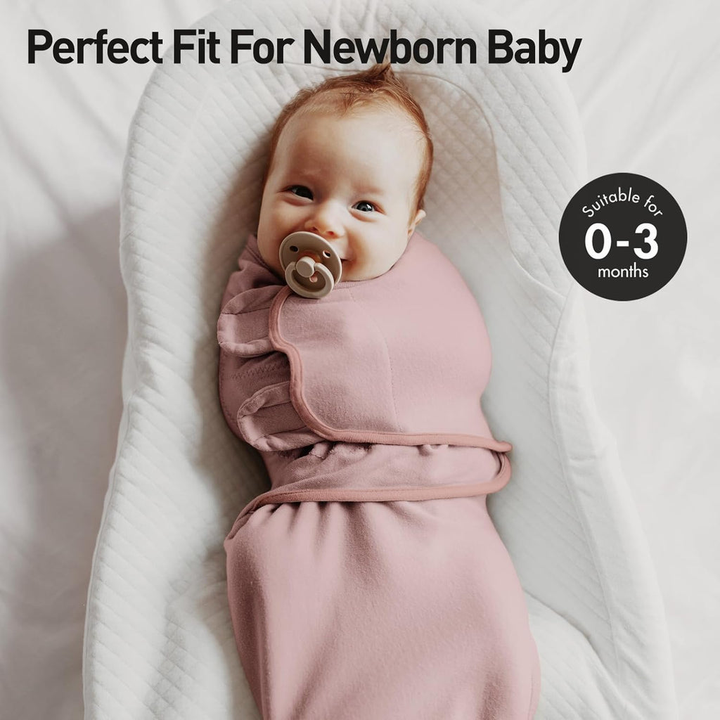 Organic Baby Swaddle Sleep Sacks - 100% Cotton Soft & Snug 2-Pack for Newborns 0-3 Months