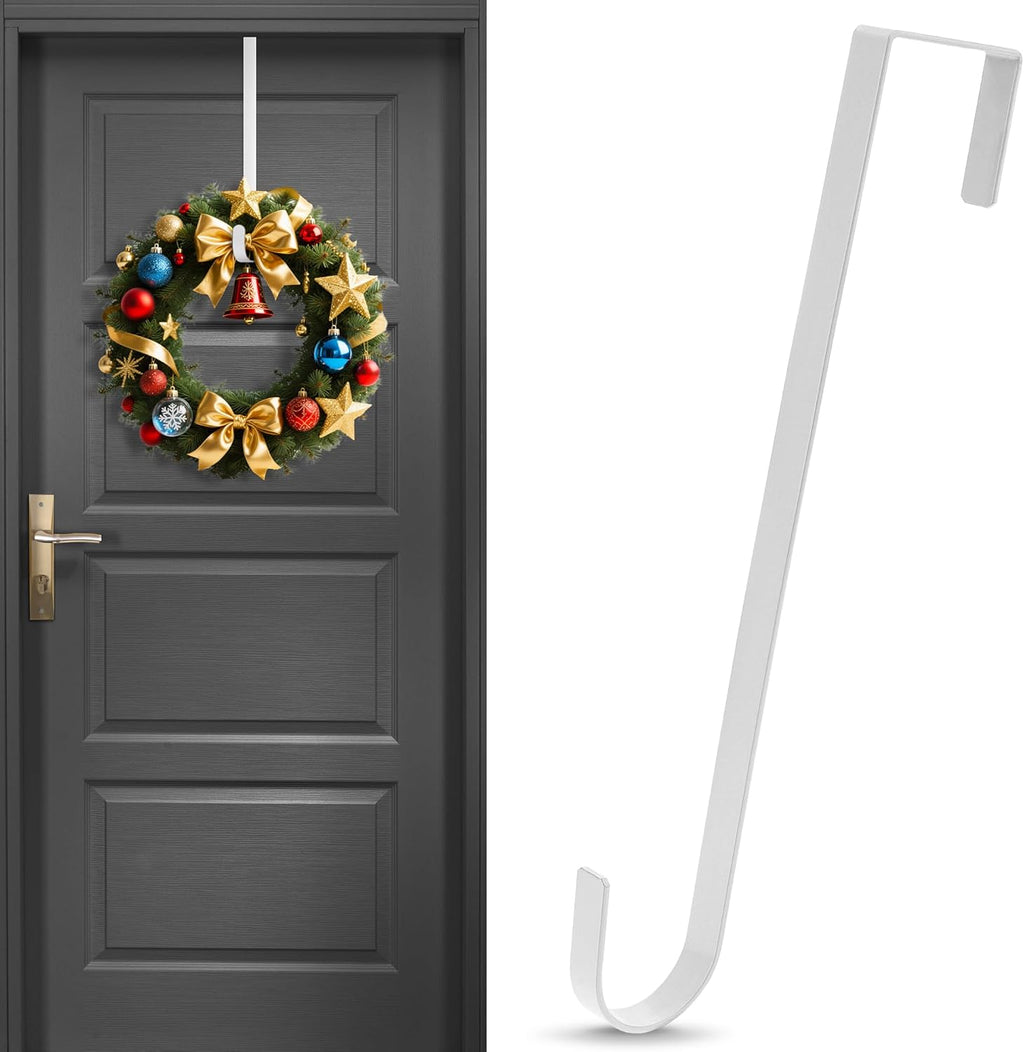 Regine Switzerland 12-Inch Wreath Hanger - Over The Door Hook for Indoor/Outdoor Decorations