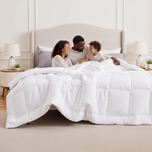 Bedsure Comforter Duvet Insert - Oversized King Size All-Season Down Alternative Bedding | GentleSoft, White 116 x 98 Inches