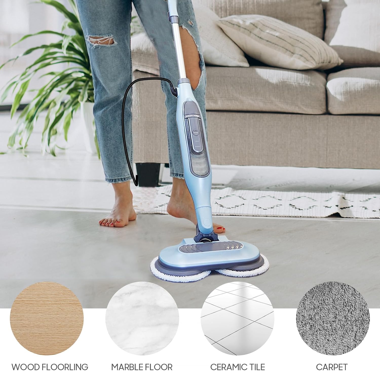 Shark 8-Pack Replacement Steam Mop Pads - Compatible with S8201, S8001, S7001, S7201 | Superior Cleaning Performance