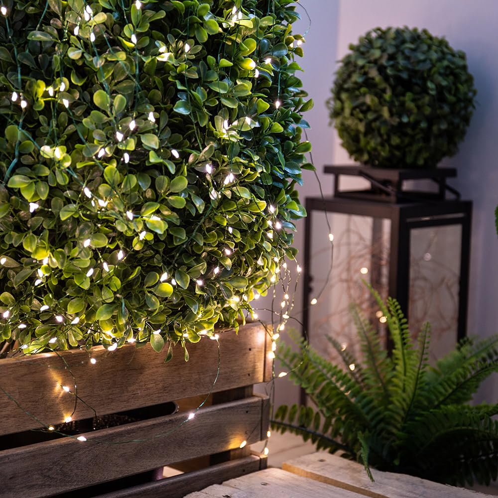 RESNICE 2 Pack Green Wire Fairy Lights Plug in 66Ft 200 LED Warm White Twinkle Lights LED String Lights with Remote for Christmas Tree Bedroom Living Room Wall Patio Party Decoration