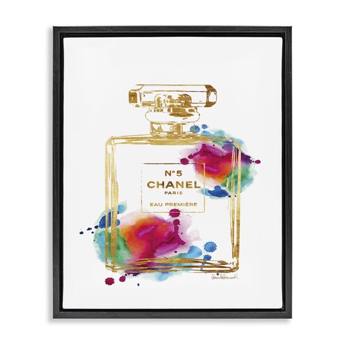 Stupell Industries Fashion Perfume Gold Rainbow, Design by Amanda Greenwood, 16 x 20