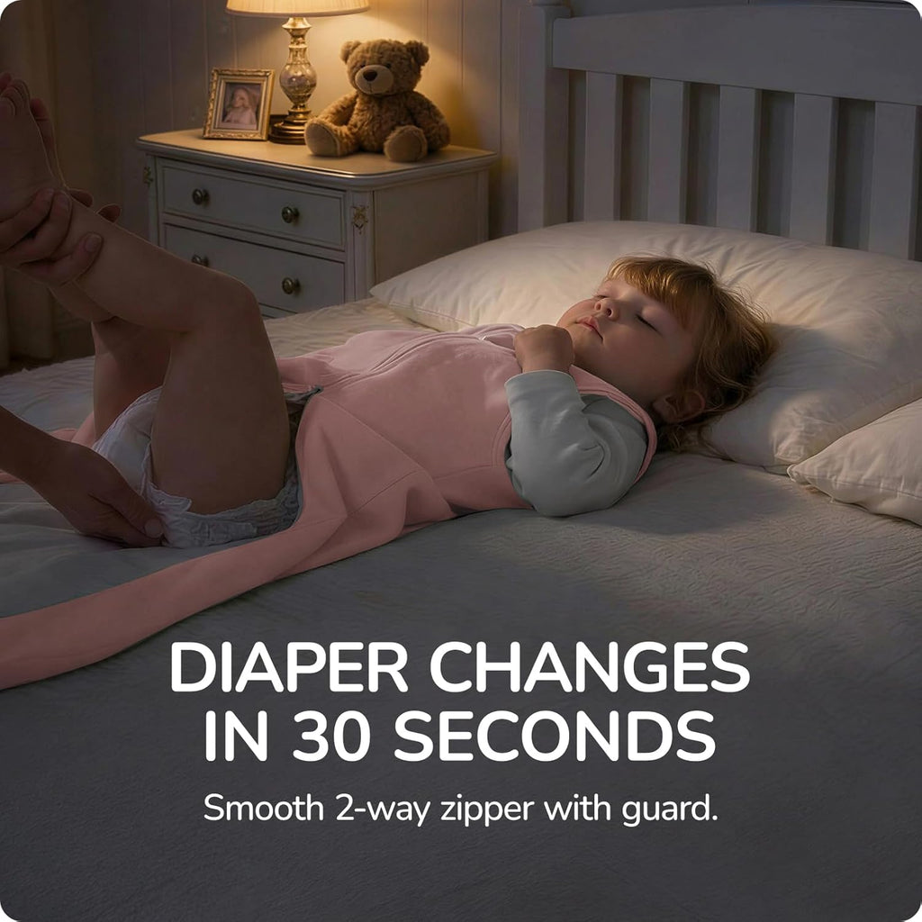 Skiennix Baby Sleep Sack - 0.5 Tog & 1.0 Tog Unisex Cotton Toddler Sleeping Bag | 2-Way Zipper Design