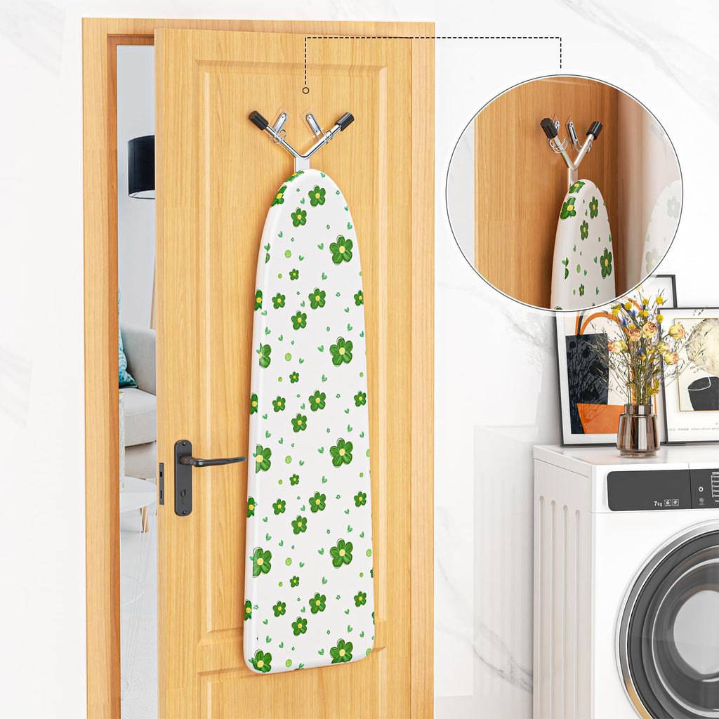 XILIMEN Ironing Board Holder Wall Mount, Durable Ironing Board Holder Stainless Steel, Space Saving Iron Board Hook for Wall Heavy Duty, for Laundry Room Livingroom Bathroom Small(Y or T Leg)