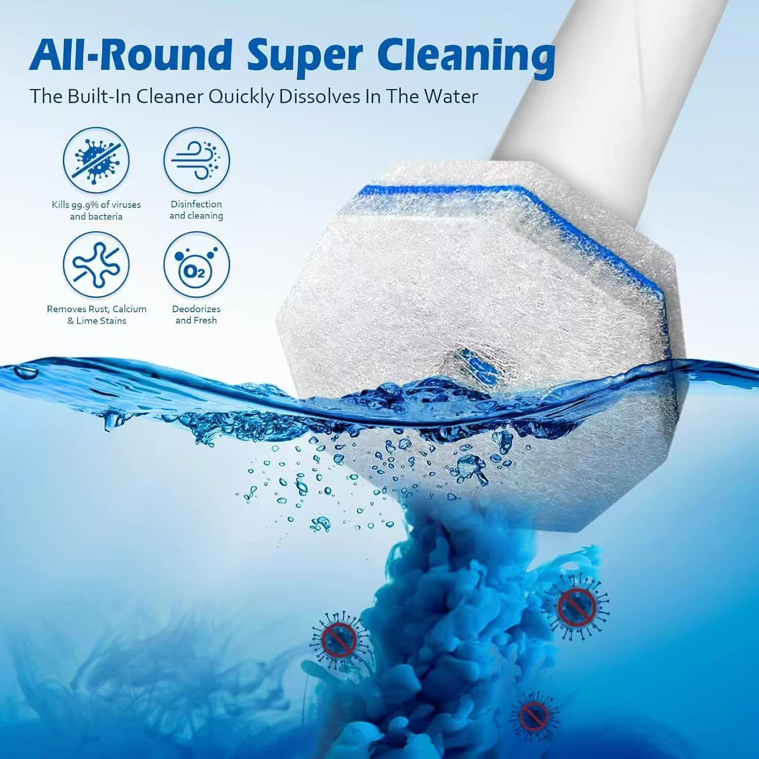 60 Count Toilet Bowl Wand Refills for Clorox,Disposable Toilet Bowl Cleaner Refill Pads for Most Toilet System,Disposable Toilet Brush refills for Bathroom Cleaning